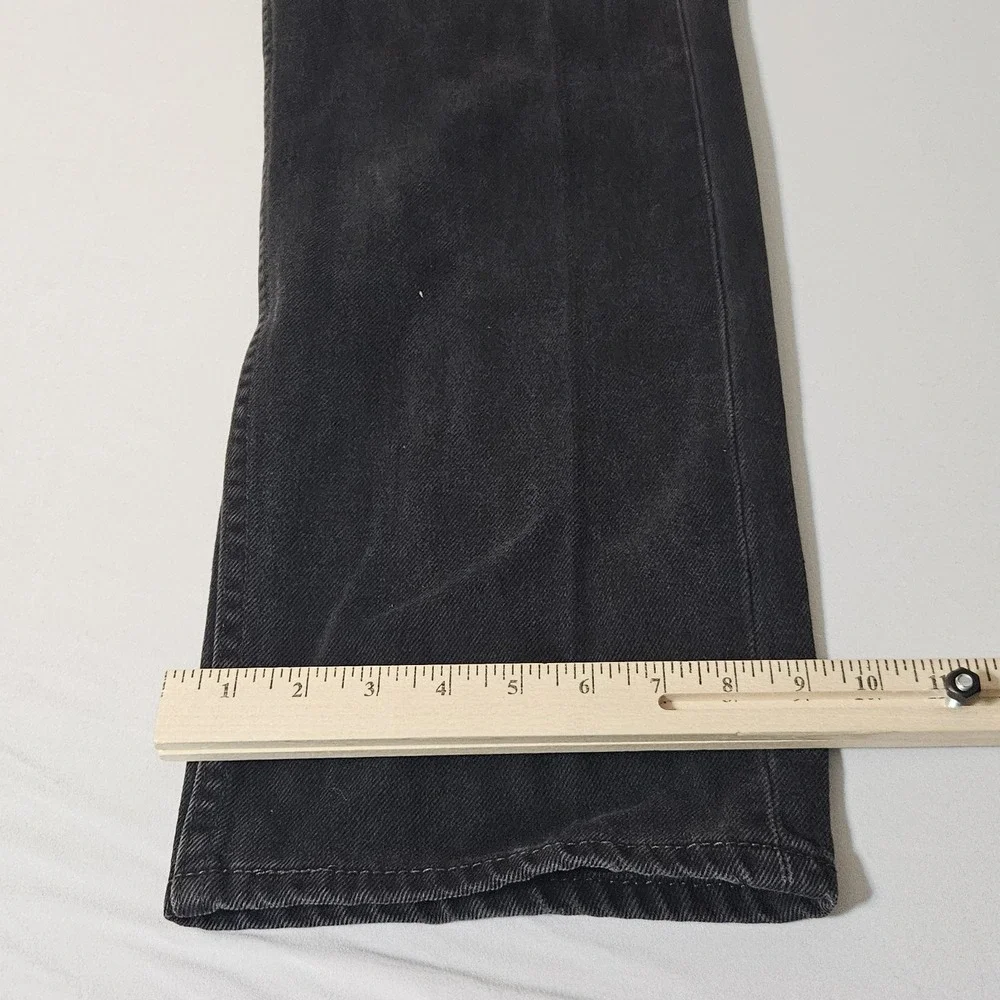Levis 505 Straight Leg Regular Fits 38x31 Black Classic Denim Jeans‎